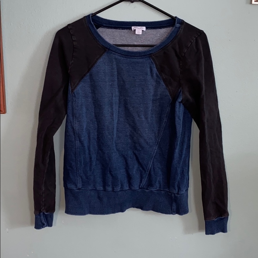🖤Splendid crew neck sweatshirt in black/blue💙